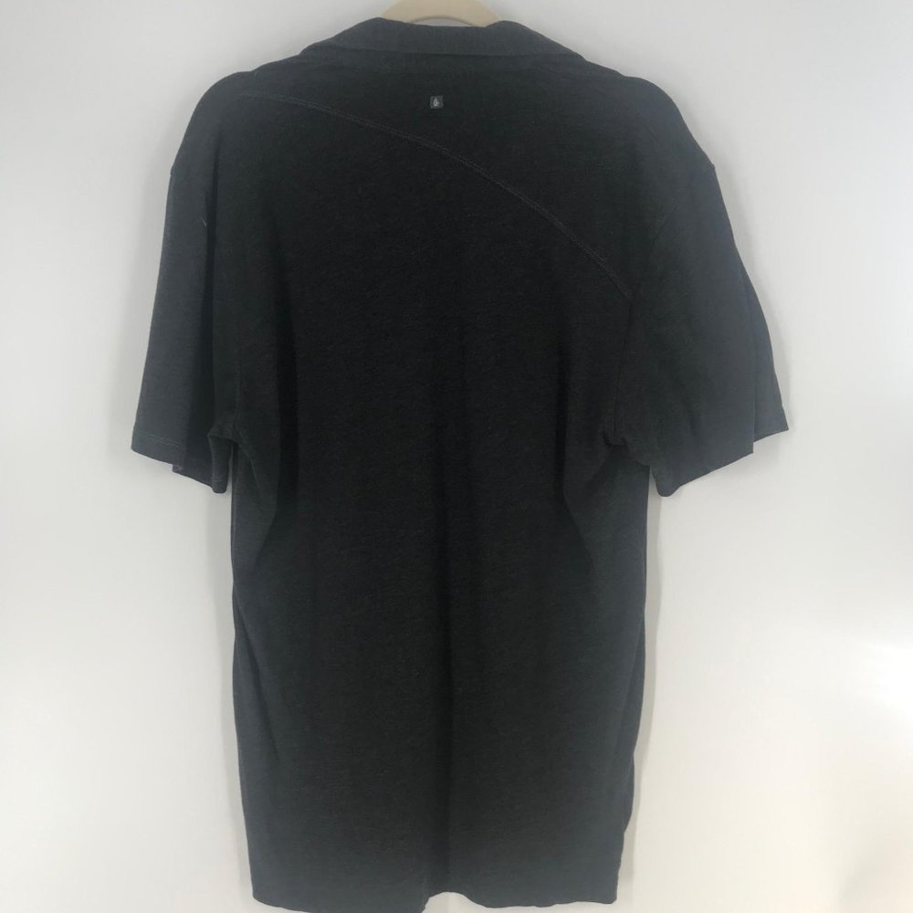 VOLCOM BLACK SHORT SLEEVE POLO - Picture 2 of 7
